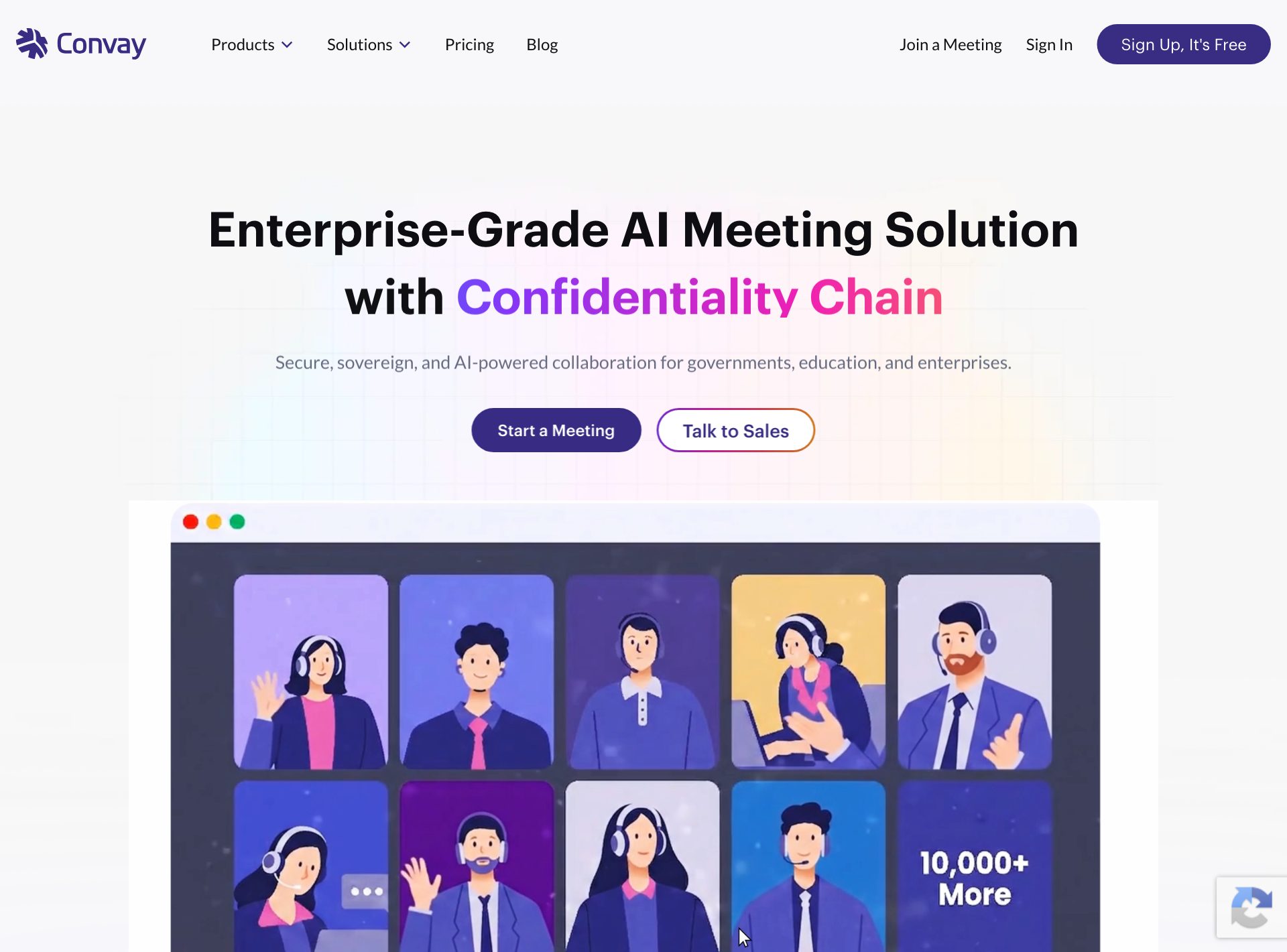 Convay secure meetings website